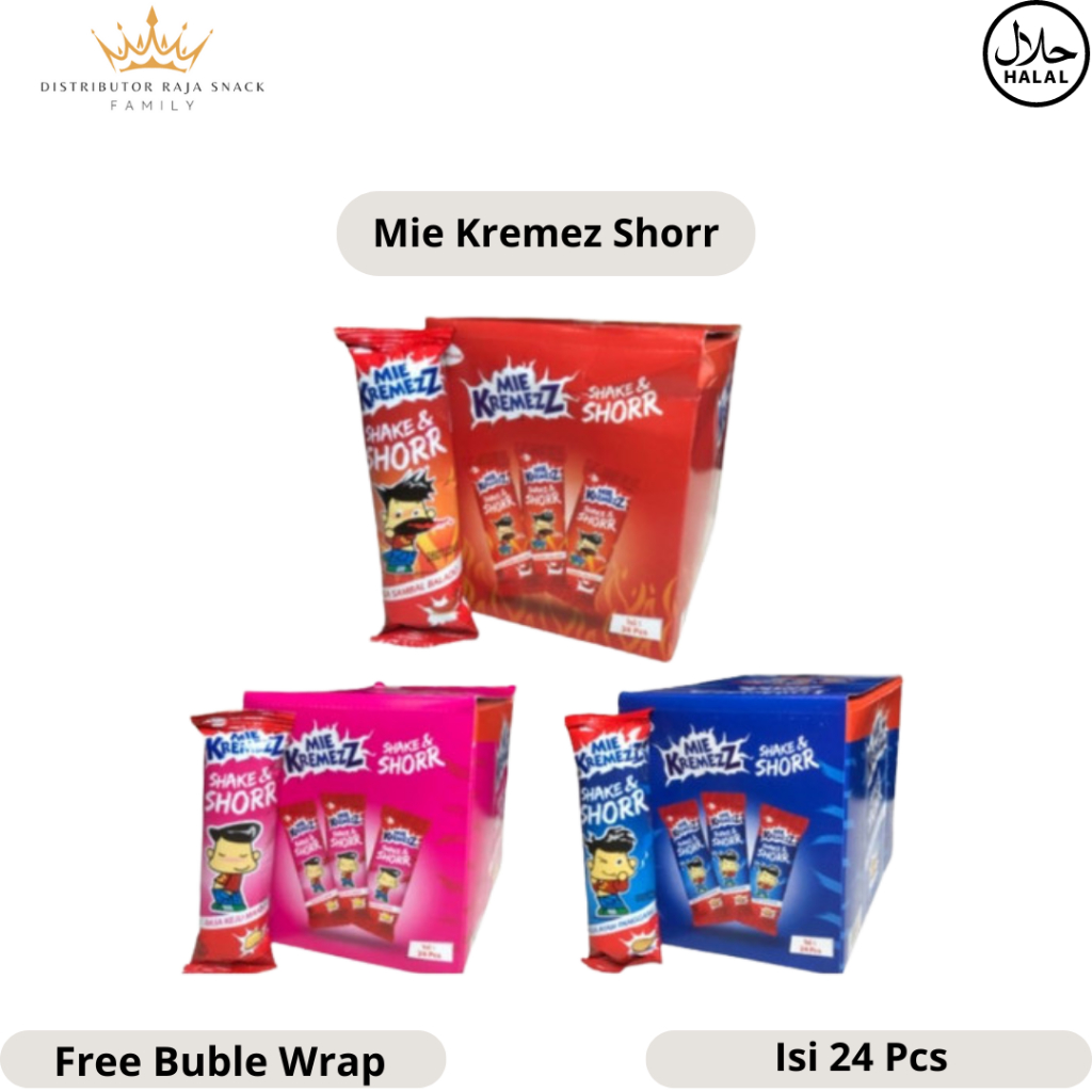 

Mie KremezZ Shake & Shorr 1 Box isi 21pcs @16 gr