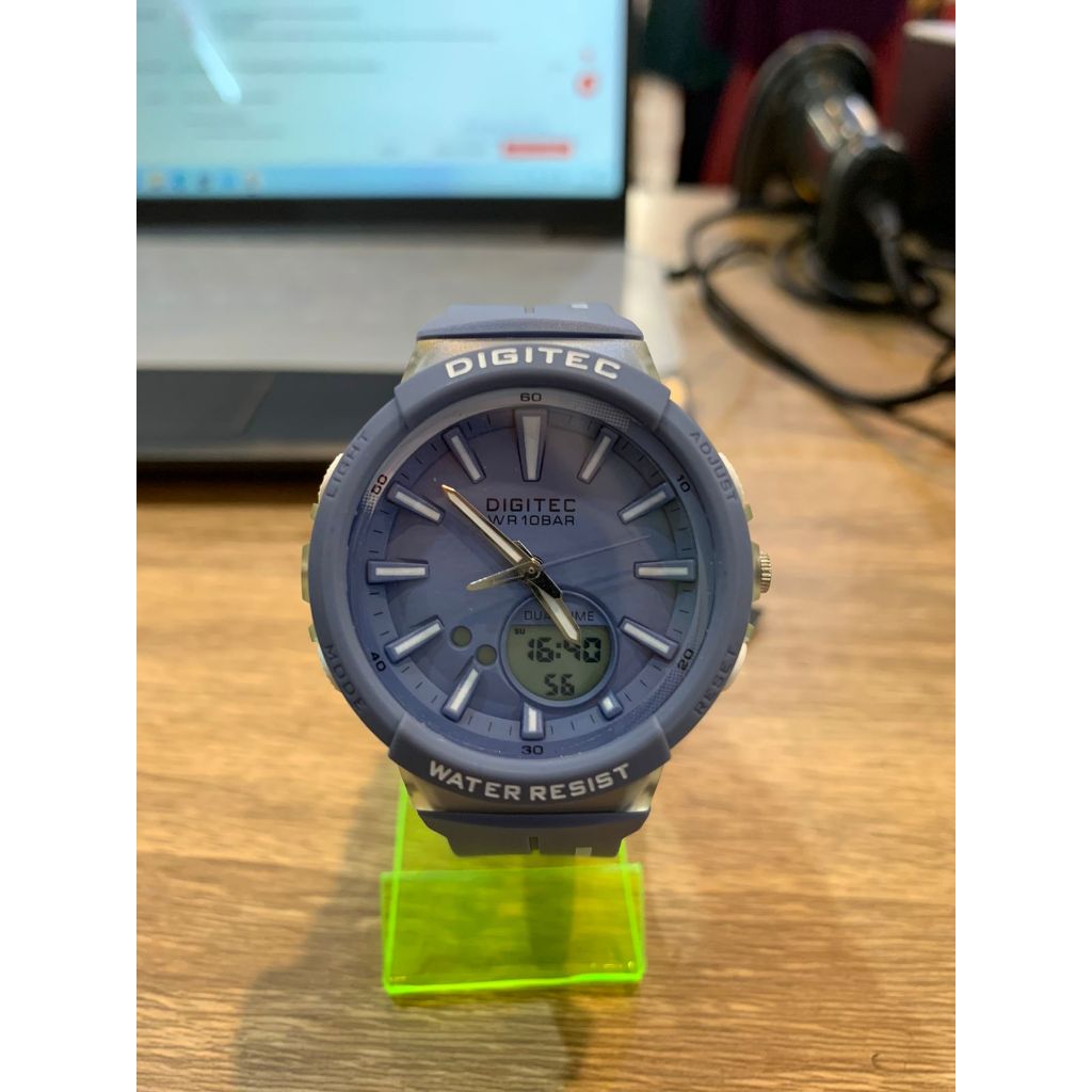Jam Tangan Pria Sport Original Digitec Dual Time 3206 Tahan Air Anti Air