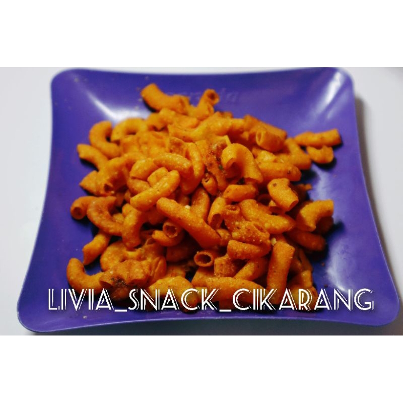 

MAKARONI BANTET BALADO 250GR | CAMILAN MURAH | SNACK KILOAN | LIVIA_SNACK_CIKARANG