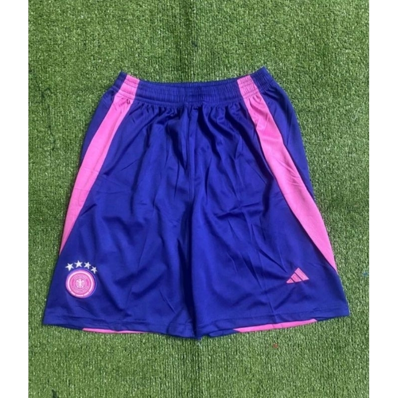 CELANA JERMAN AWAY EURO 2024 Biru Pink (Logo Bordir)