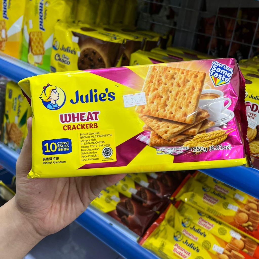 

JULIE'S WHEAT CRACKERS 250 GR | ROTI KERING BISKUIT GANDUM