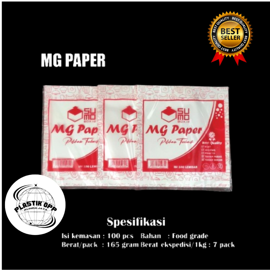 Kertas nasi KFC isi 100 lbr pembungkus nasi putih / Kertas bungkus burger anti lengket minyak