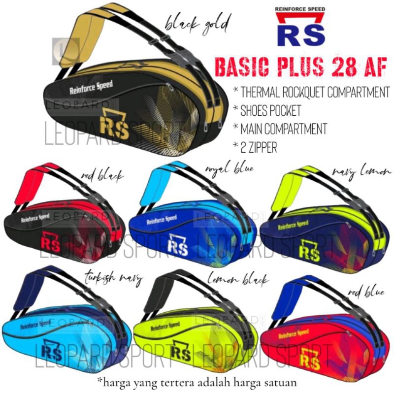 Tas RS BT6 BASIC PLUS 28 AF / Tas Ransel RS / Tas Raket Badminton