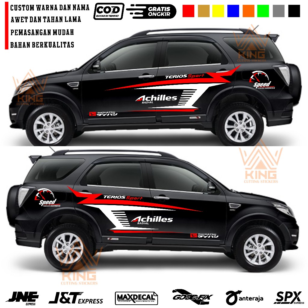 STICKER MOBIL VARIASI STICKER TERIOS 2016 LIST BODY MOBIL VARIASI CUTTING STIKER MOBIL HITAM TERIOS