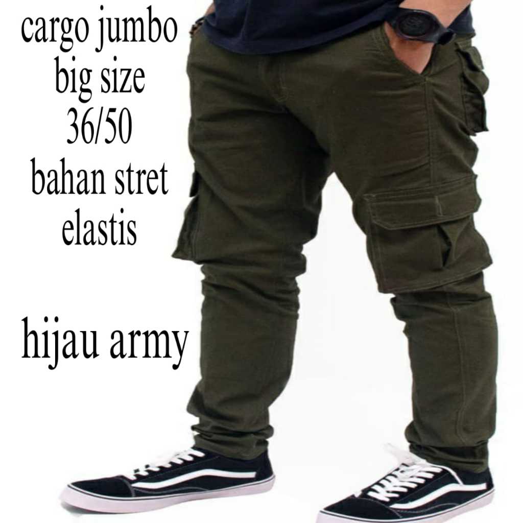 Cargo Panjang pria jumbo/Celana cargo jumbo/Cargo big size/celana pria
