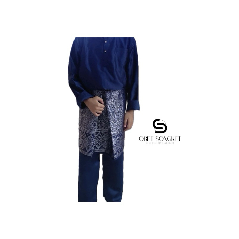 Sarung Songket Laki-laki  Mode Lilit / Kain Sampin / Rumpak Palembang / Rumpak Melayu