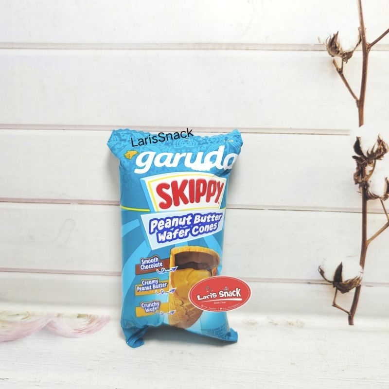 

Garuda Skippy Peanut Butter Wafer Cones Snacks (Isi 10 Bks)