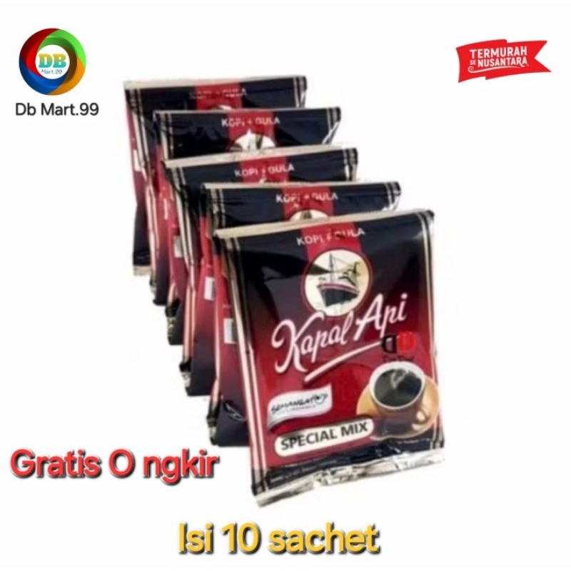 

Kopi Kapal api special Mix 23gr harga 1 renceng isi 10 sachet
