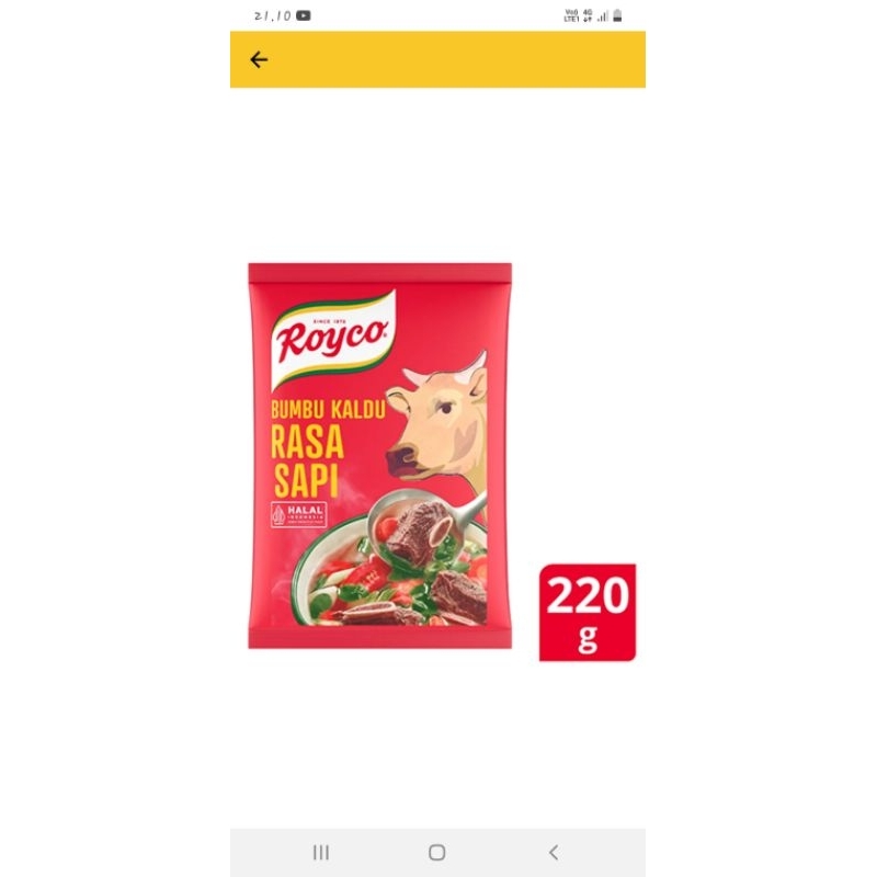 

Royco sapi 220gr