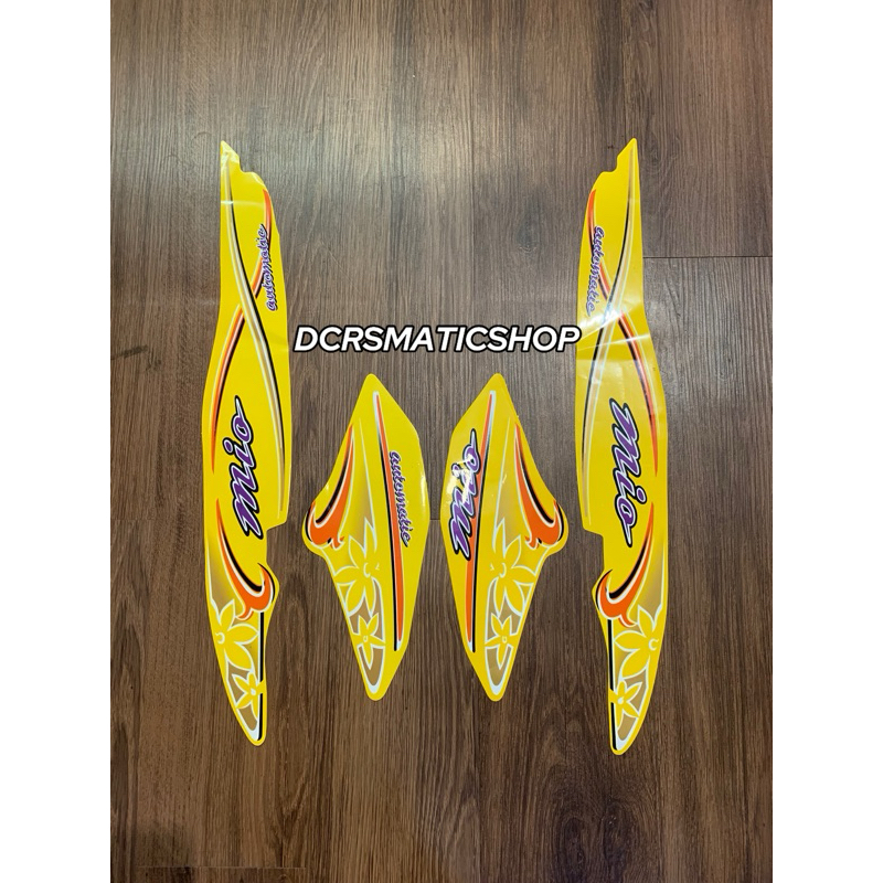 striping original Yamaha Mio sporty bunga kuning tahun 2004 2005