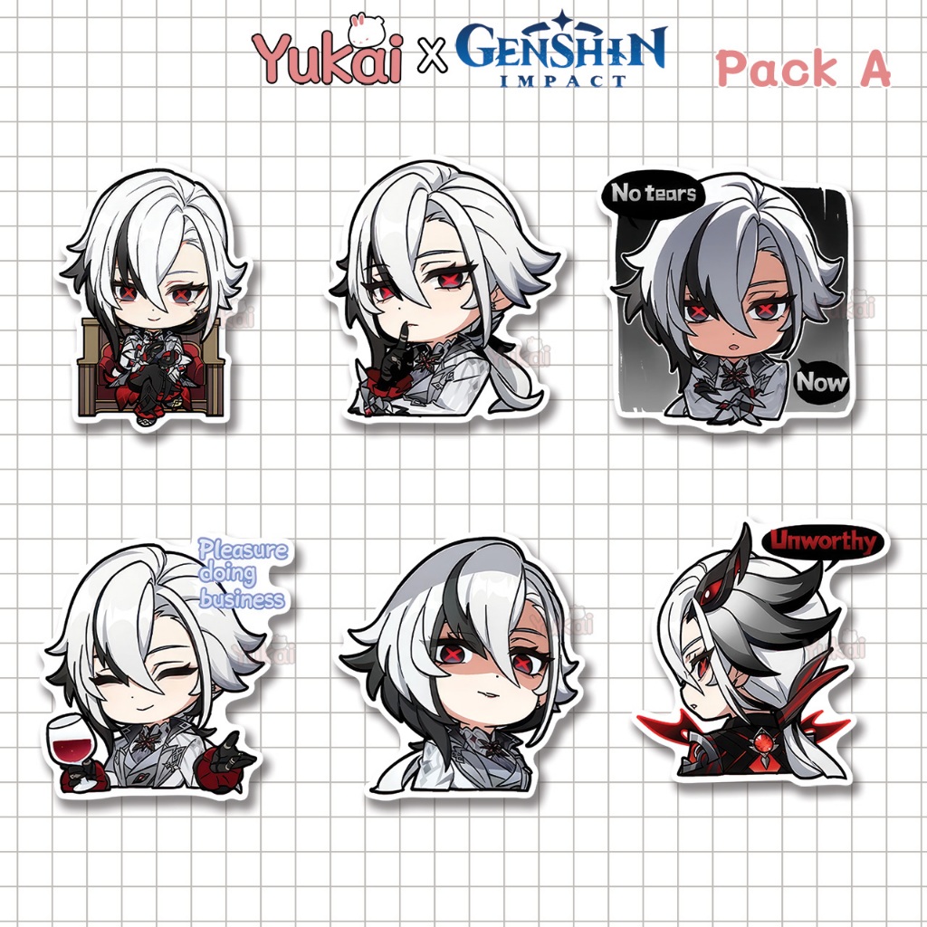 

Stiker Pack Arlecchino Genshin Impact Premium, Sticker Anime Waterproof