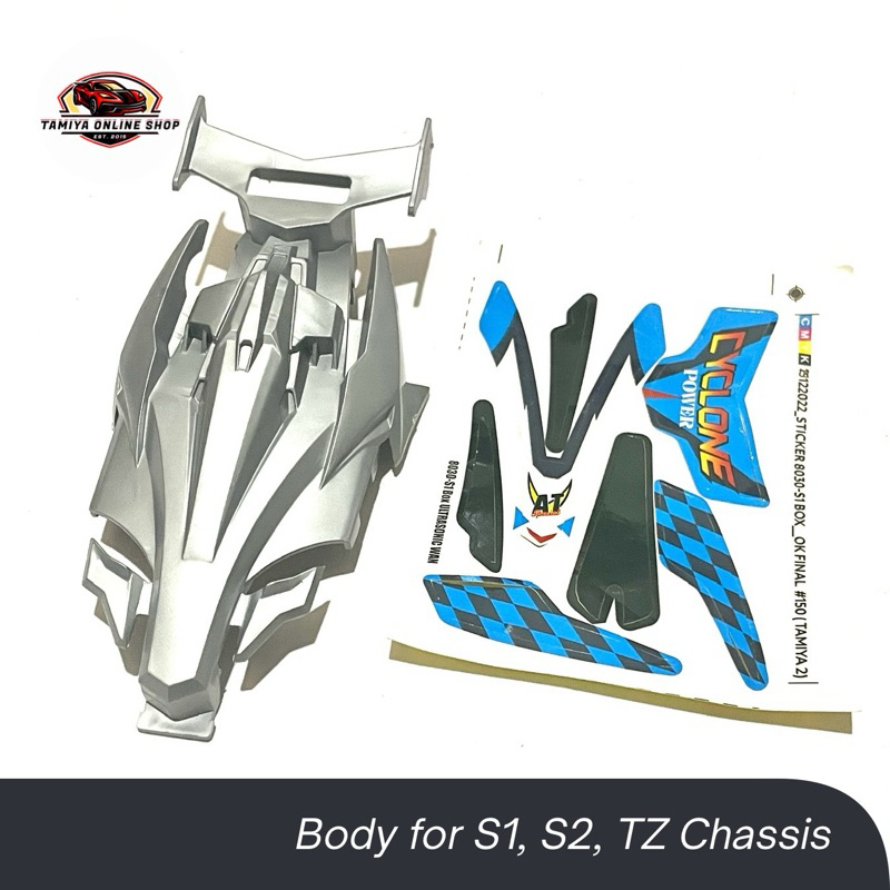 Body Tamiya Cyclon Power Gray Body Tamiya for S1, S2, TZ Chassis