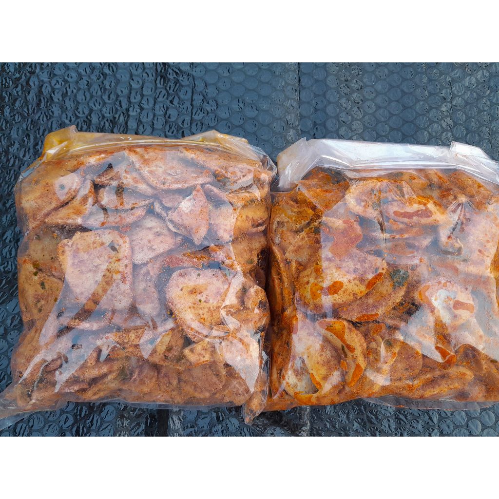 

keripik Basreng koin pedas daun jeruk Basreng kering keriuk 500GR