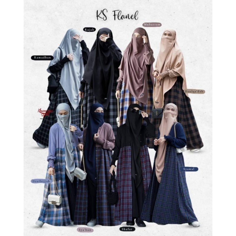 Gamis KS flanel by khumaira syar'i