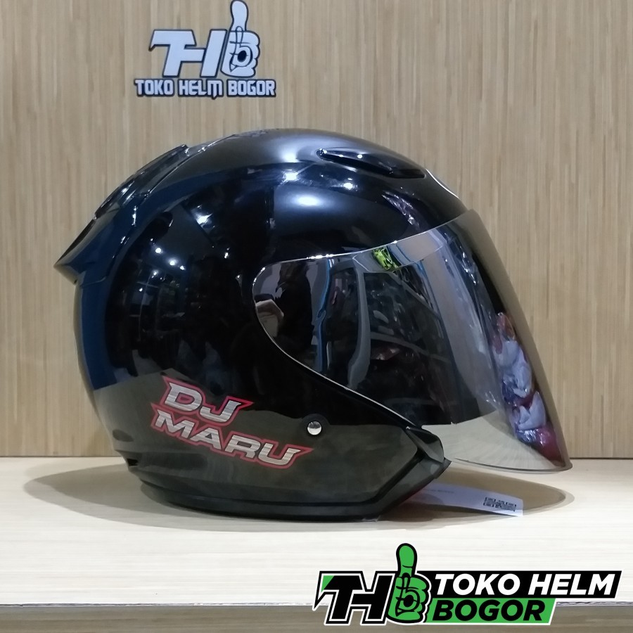 KYT DJ maru Black visor venom SILVER