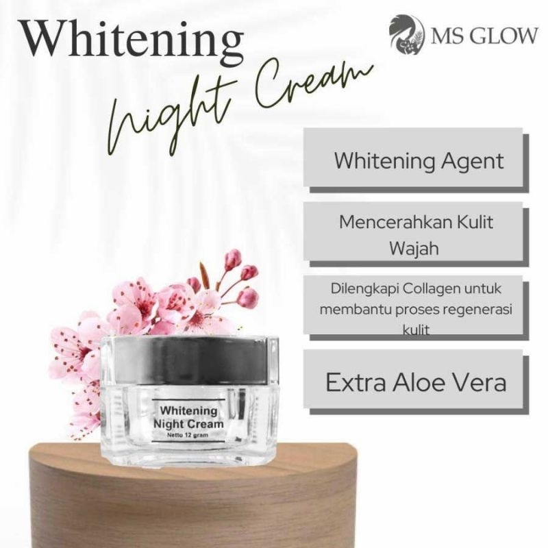 MS GLOW NIGHT CREAM | MS GLOW cream malam ,  CREAM MS GLOW