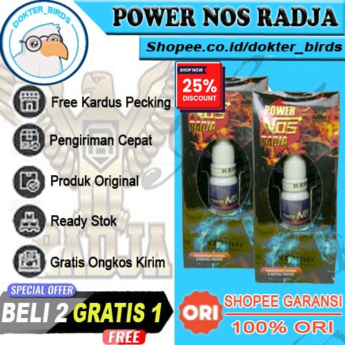 Power Nos Radja - Doping Vitamin Burung Kicau Gacor Murai Batu Kacer Cucak Ijo Lovebird Dan lainnya