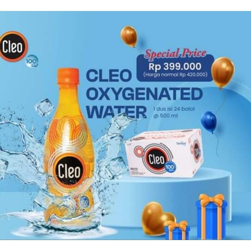 

CLEO OXYGEN 1DUS ISI 24BOTOL 500ML,kandungan oksigen 25x lebih banyak!