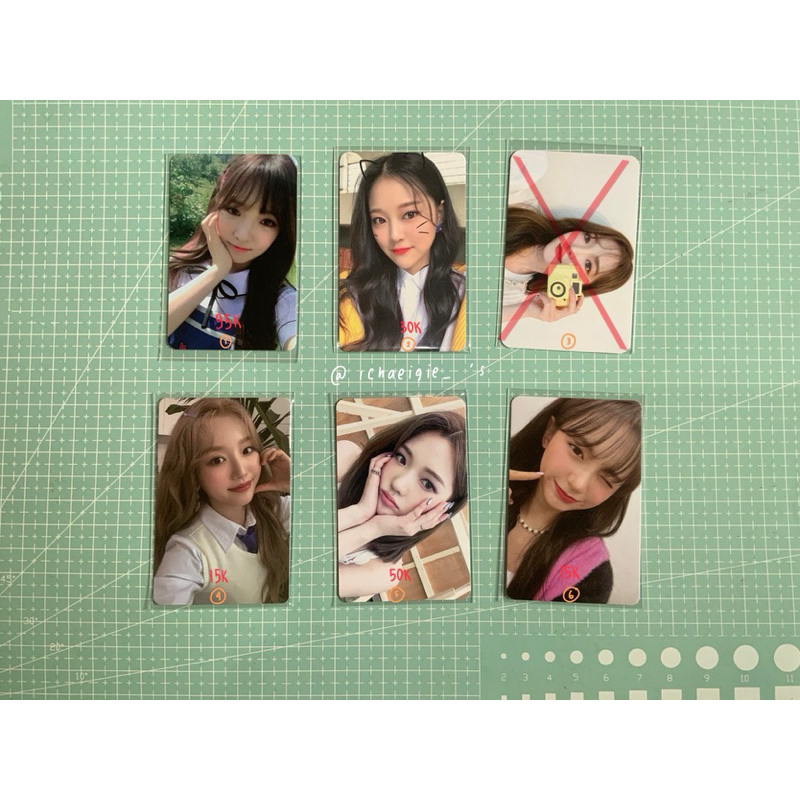 lesserafim kazuha fromis_9 jisun tk photocard pc txt beomgyu r harley