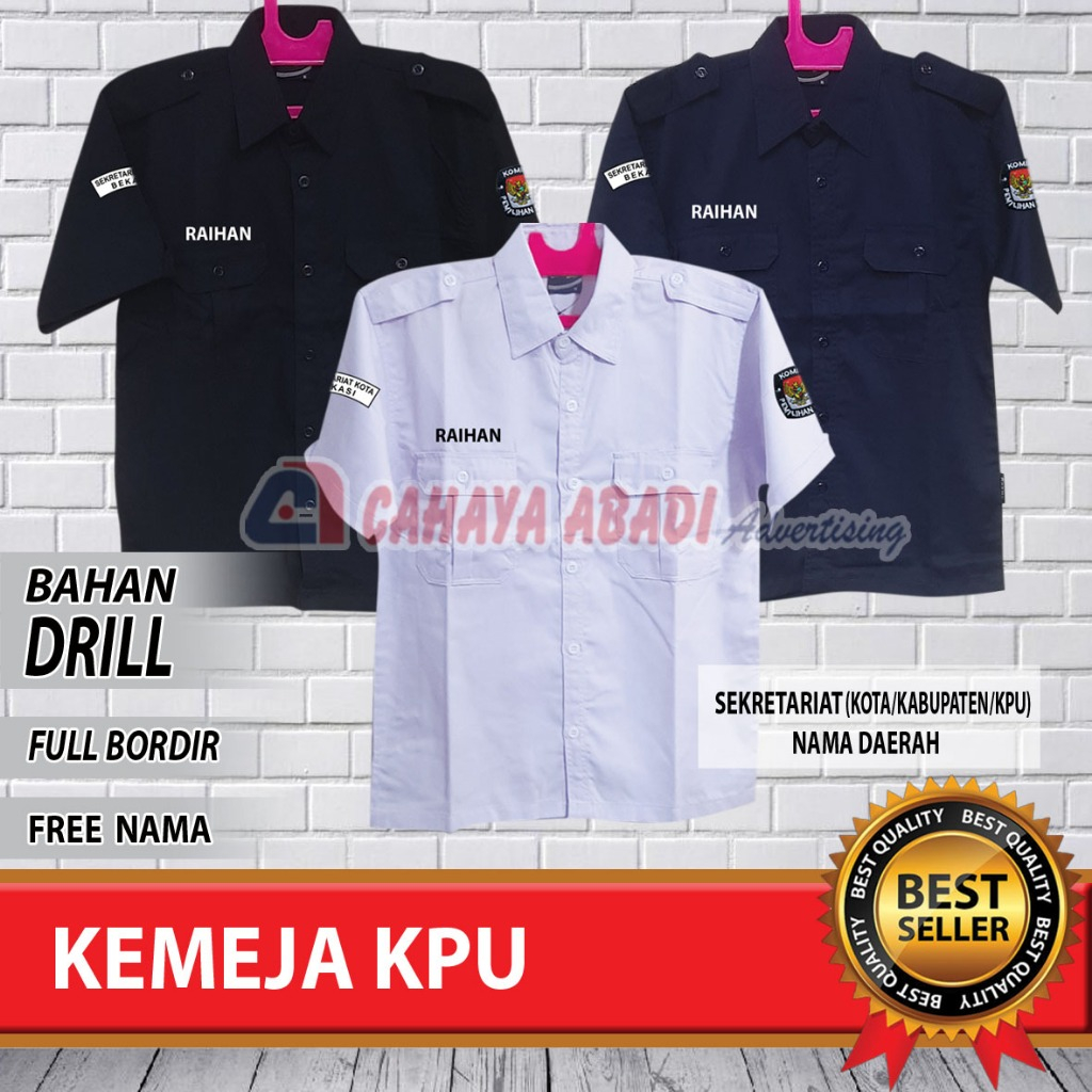 Kemeja KPU Seragam KPU Baju KPU Lengan Pendek