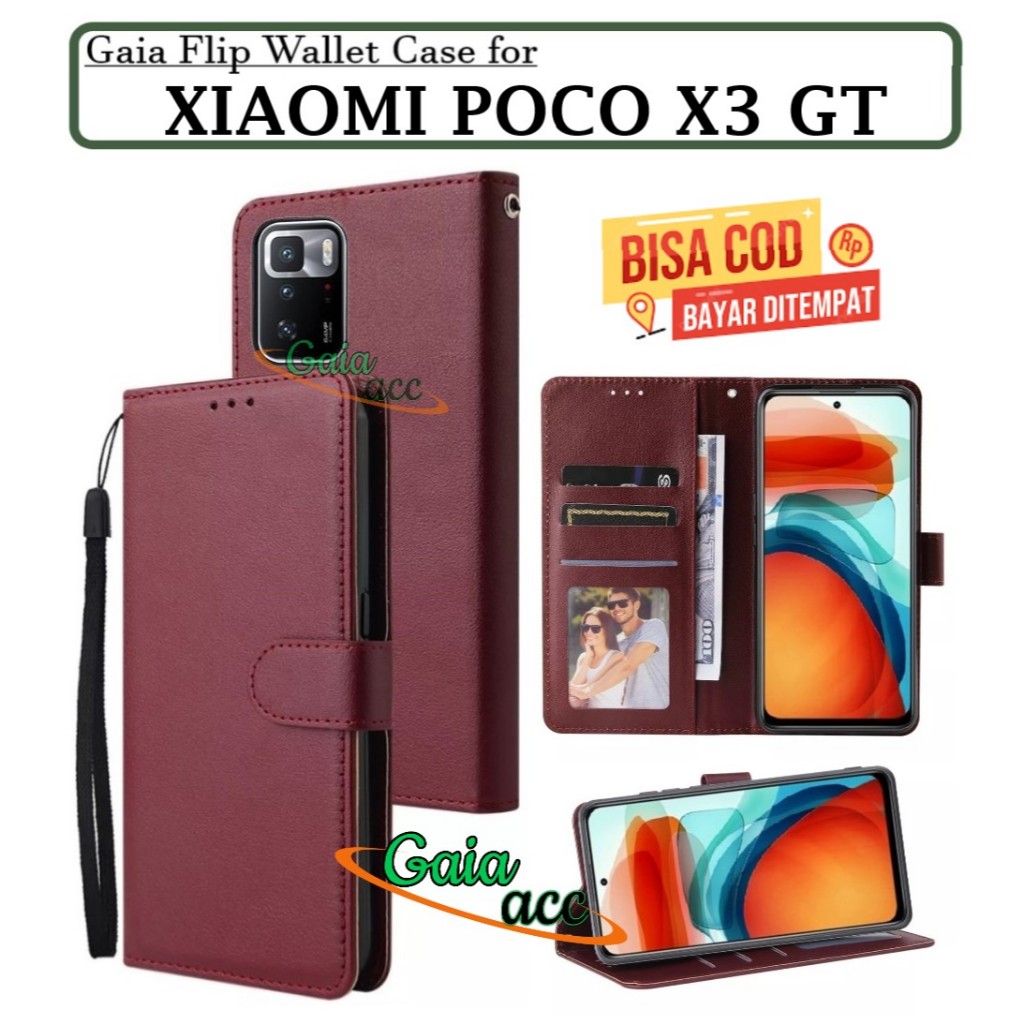 CASE UNTUK XIAOMI POCO X3 GT FLIP LEATHER CASE PREMIUM-FLIP WALLET CASE UNTUK xiaomi poco x3 gt