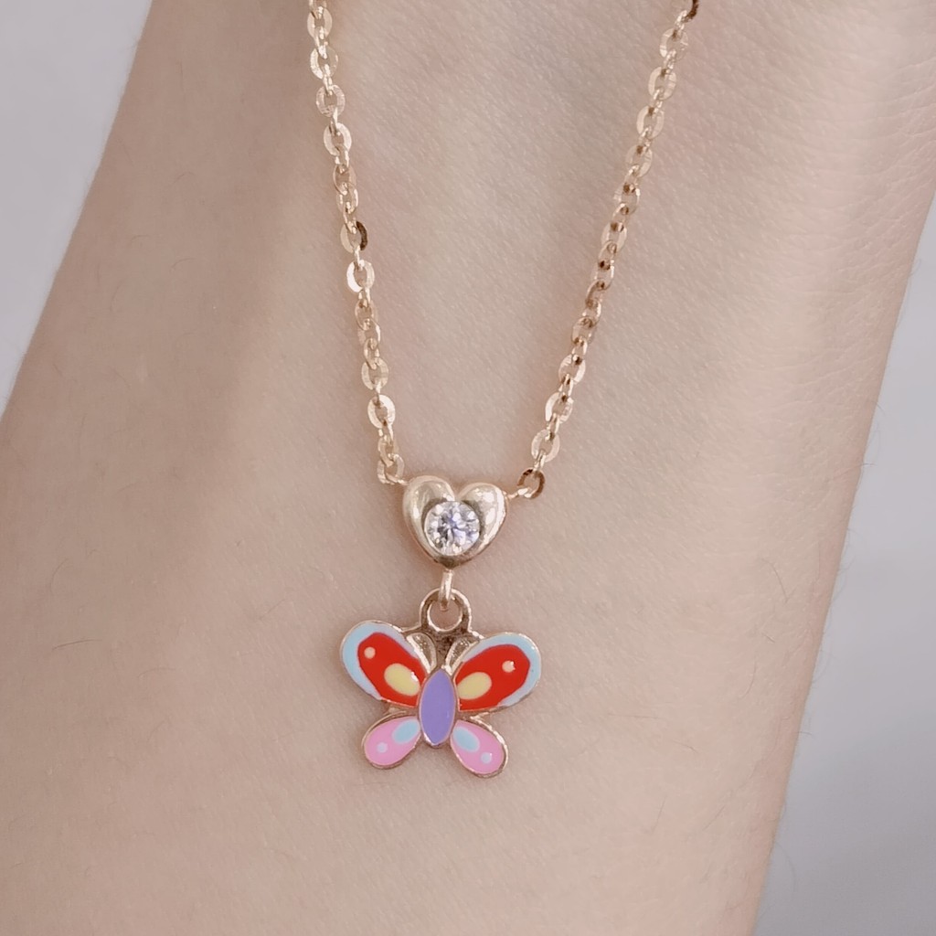 KALUNG ANAK KUPU KUPU EMAS ASLI NORI LUCU CANTIK