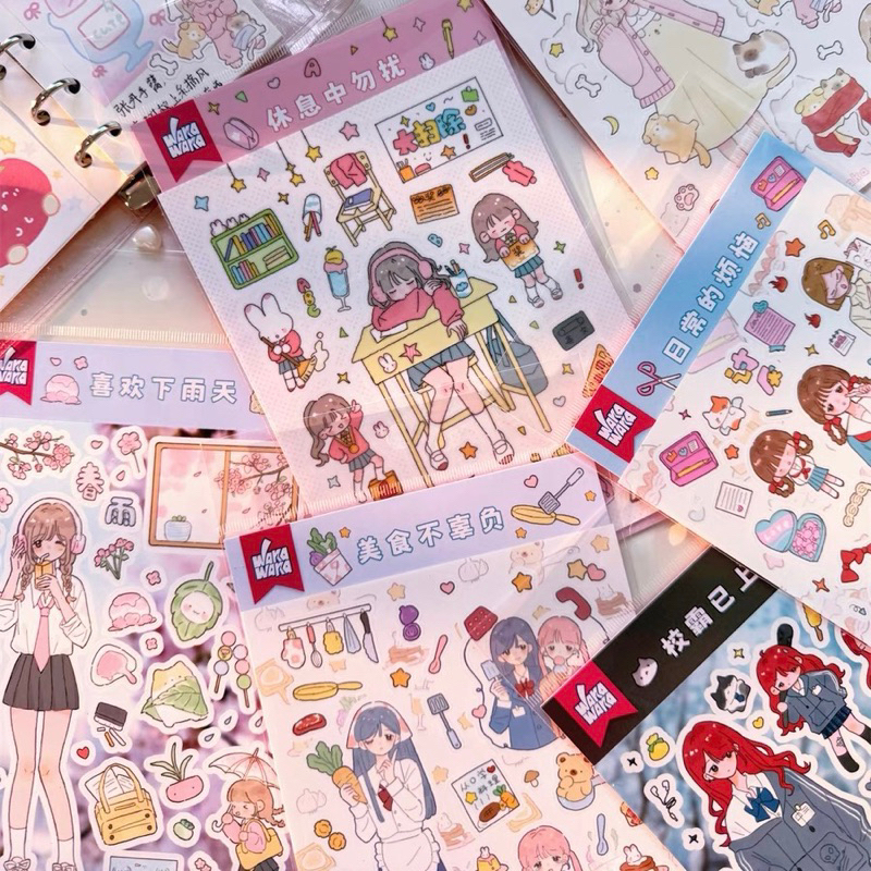 

sticker anime girl japan vibes deco photocard journalling readystock B1742