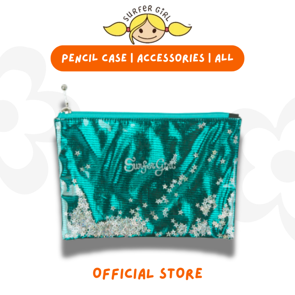 

Surfer Girl Glittering Pencil Case 32GLMPCC01TL | Pouch | Tempat Pensil | Tas Makse up