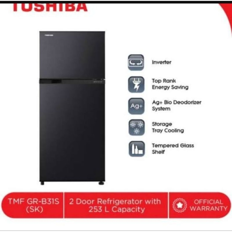 KULKAS TOSHIBA GRB31IS INVERTER 253L