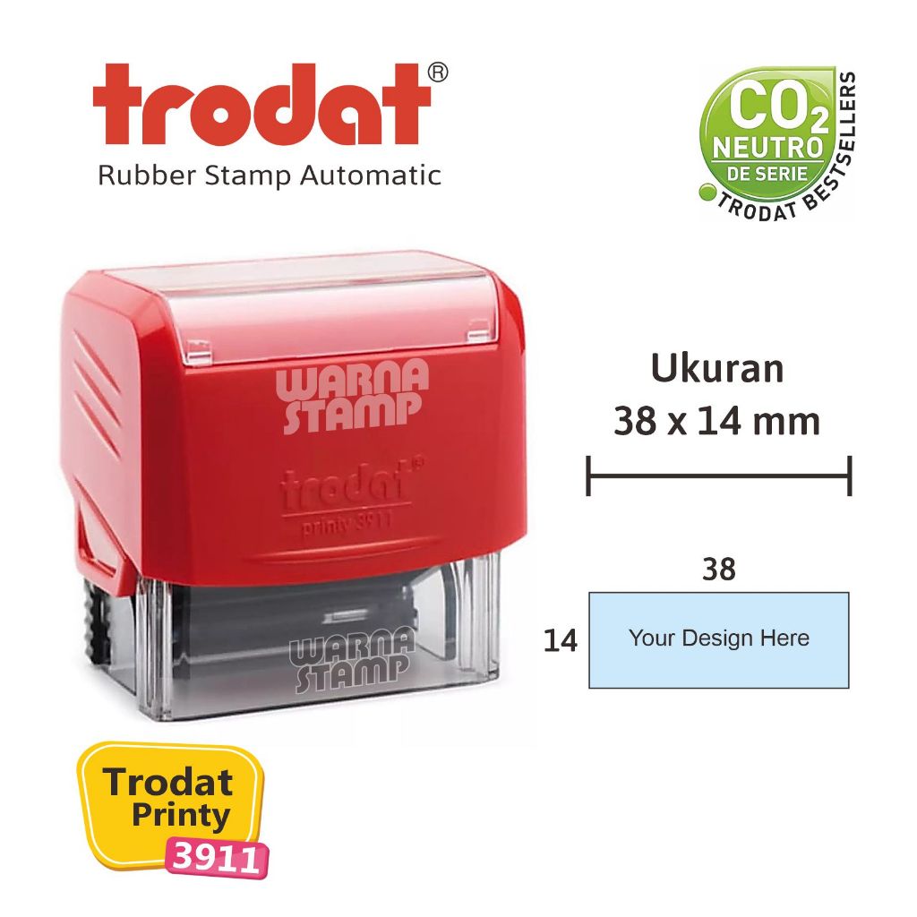 

Stempel Trodat Printy 3911 Original Tanpa Letter / Warna Stamp / Trodat Printy Alat Saja