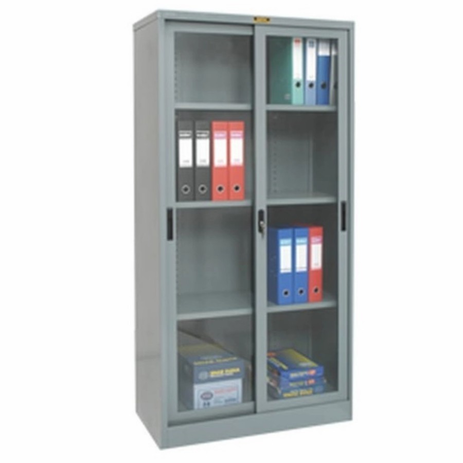 Lemari Arsip Besi Brother B-304 Lemari File Besi Pintu Sliding Kaca