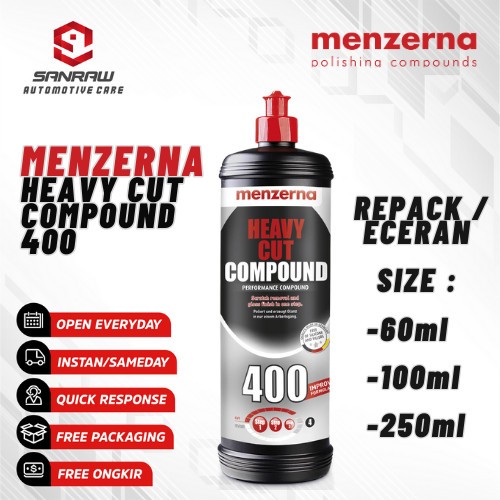 Menzerna Heavy Cut Compound 400 Ecer Kompon Menzerna Repack Pengkilap Body Mobil Motor