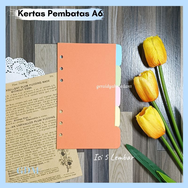 

Kertas Pembatas A6 Warna Isi 5 Lembar