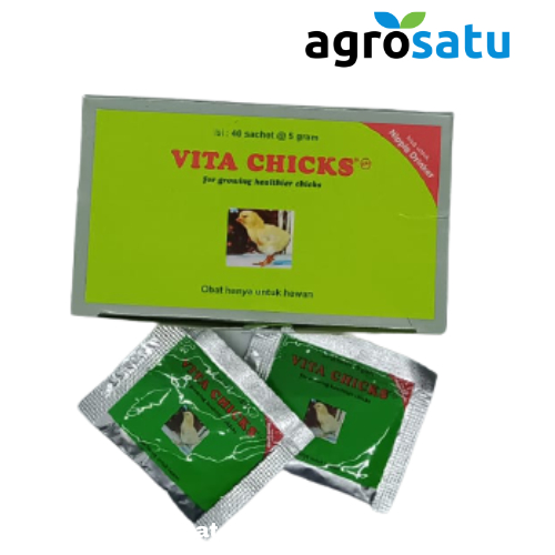 Vita chicks Vitamin  Anak Ayam / Multivitamin Mempercepat Pertumbuhan Doc Broiler Bangkok Murai