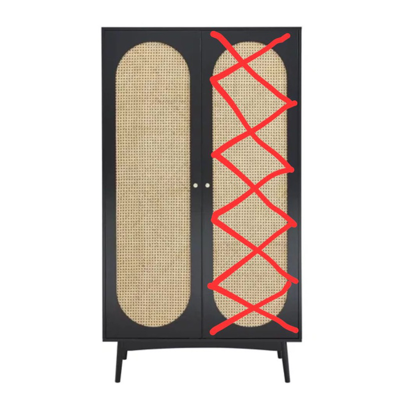 almari baju 1 pintu lemari baju almari baju minimalis almari baju kombinasi rotan