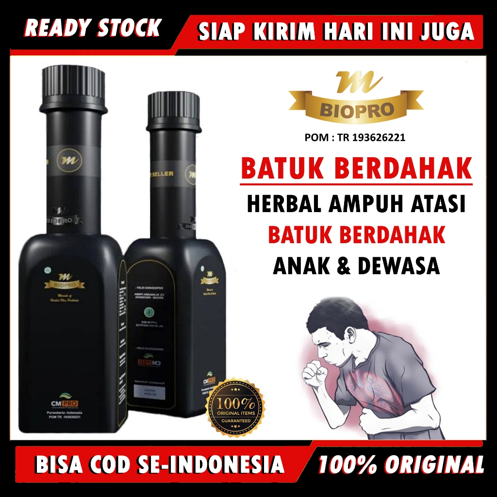Mbiopro Obat Batuk Berdahak Untuk Anak & Dewasa Paling Ampuh Herbal Original Bpom