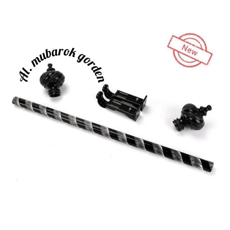 Batang Gorden Garis Minimalis Tiang Gorden Besi Gorden Minimalis Hitam Putih