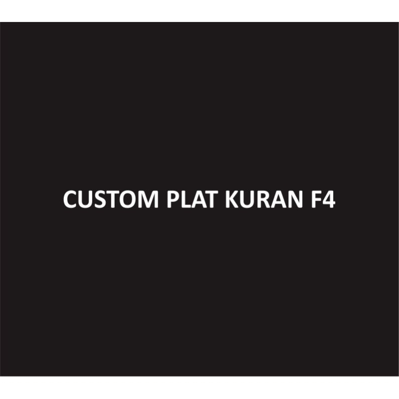 

Plat Custom Bisa Desain/Design Apa Saja
