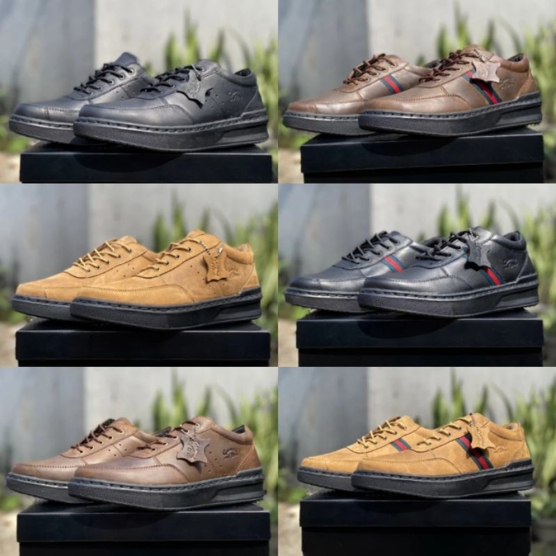 sepatu pantofel pria kulit bertali sepatu kerja kantor kulit sepatu kulit pria bertali model kasual 