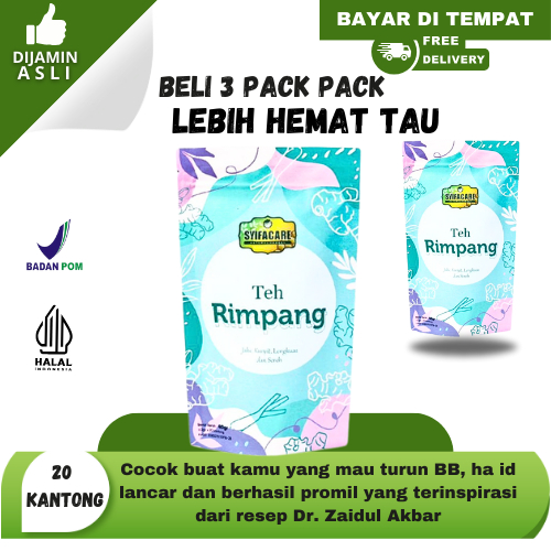 

Best Seler 3 Pack Rimpang Teh Herbal Alami Aman Untuk Busui Dan Mendetoks Teh Celup SyIfacare