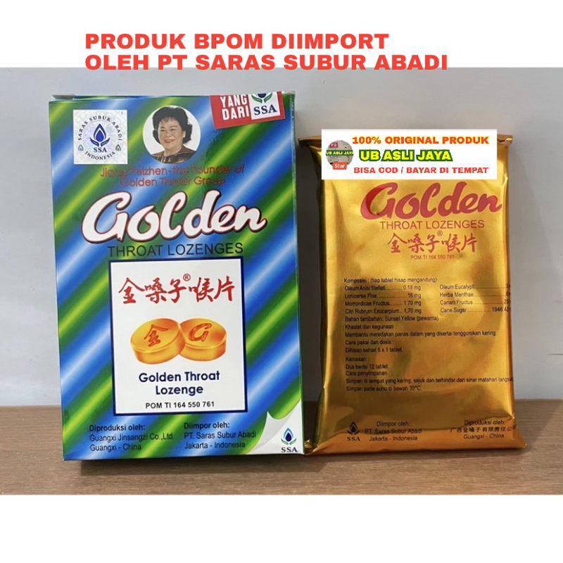 

Golden throat Lozenges / permen herbal sakit tenggorokan