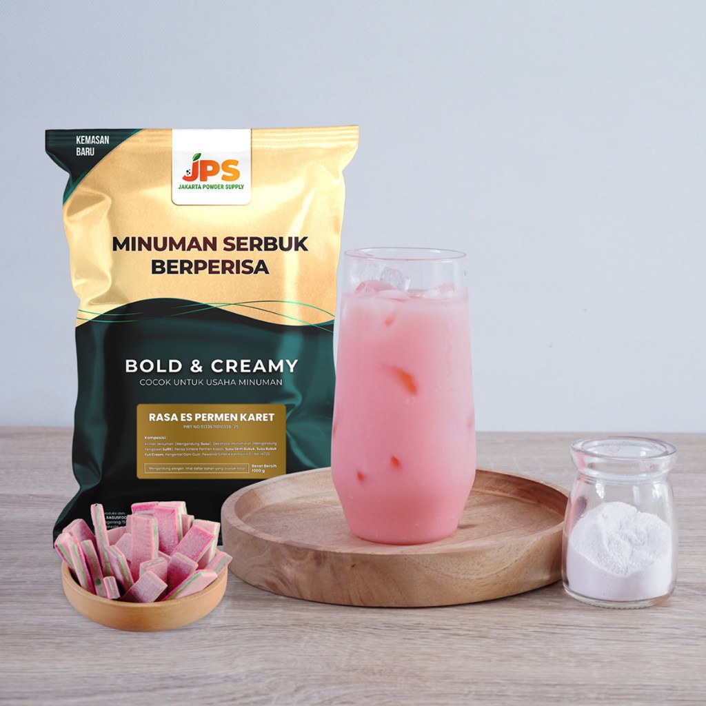 

JPS Plain Es Permen Karet 1 kg Bubuk Minuman Premium Tanpa Gula / Serbuk Berperisa / Jakarta Powder Supply