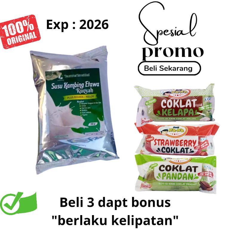 

[ SUSU ETAWA RUQYAH 200 Gr ] Susu Kambing Etawa Ruqyah BIDARA + KELOR | Susu RUQYAH