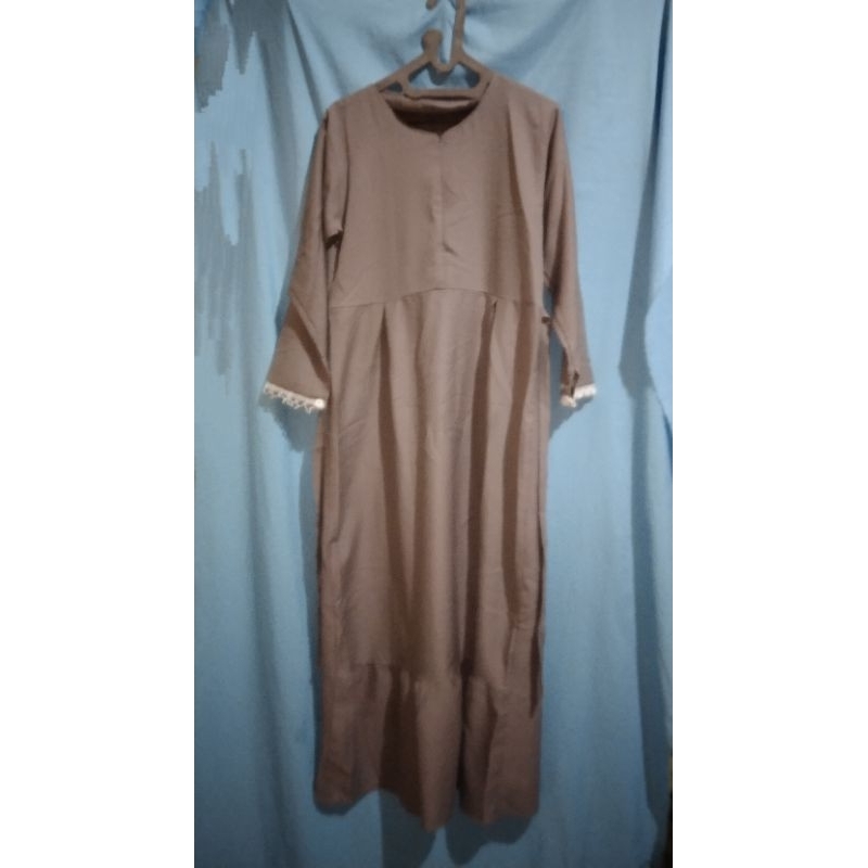 (PRELOVED} SET GAMIS JILBAB ANAK REMAJA NO MINUS WARNA UNGU