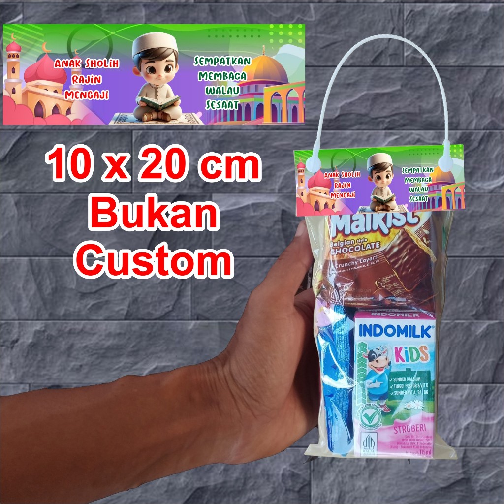 

Harga satuan | 10x20cm | Tas Plastik Label Snack berbagai acara gambar kartun lucu islami dan umum plastik kaca tebal tali plintir putih cocok untuk ulang tahun aqiqah sunatan tedak siten selapanan Lomba pengajian lebaran dll ready stock