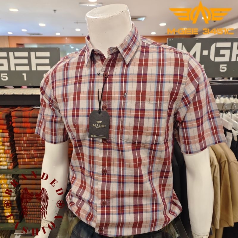 MGEE BIPSP KEMEJA PRIA LENGAN PENDEK ALTO CKKR 146 MAROON