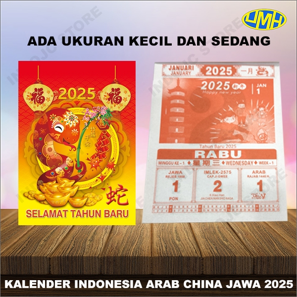 

Kalender harian sobek 2025 INDONESIA Arab Chinese new imlek