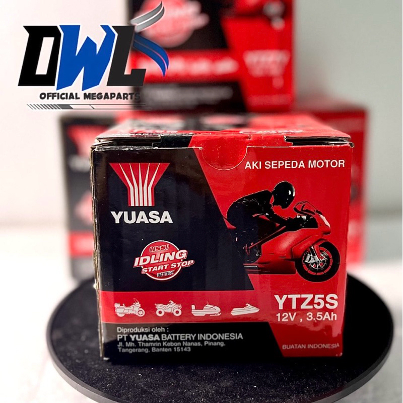 Aki motor yuasa beat, vario 110, spacy, blade, revo, verza, genio YTZ5S Yuasa Original MF