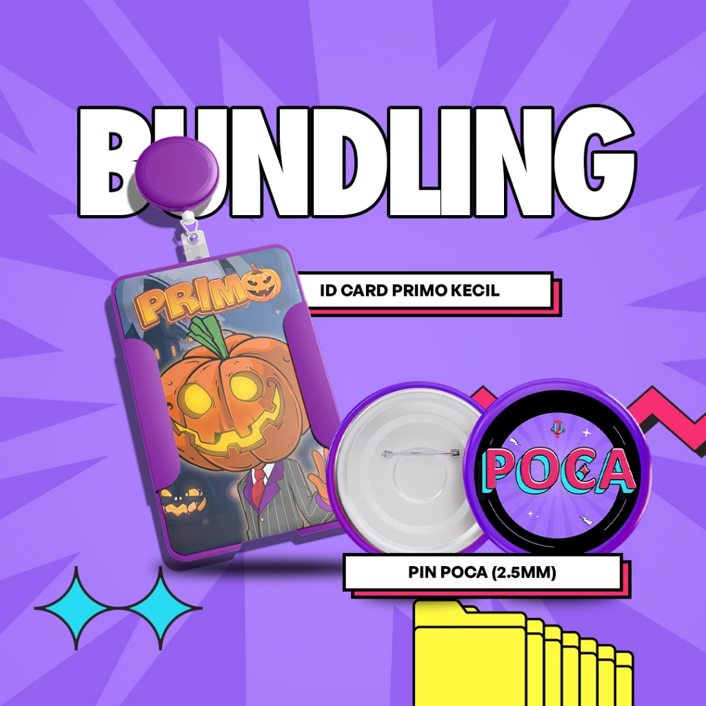 

[PAKET BUNDLING] ID Card PRIMO Ukuran Kecil + Pin Model POCA Ukuran 2,5mm