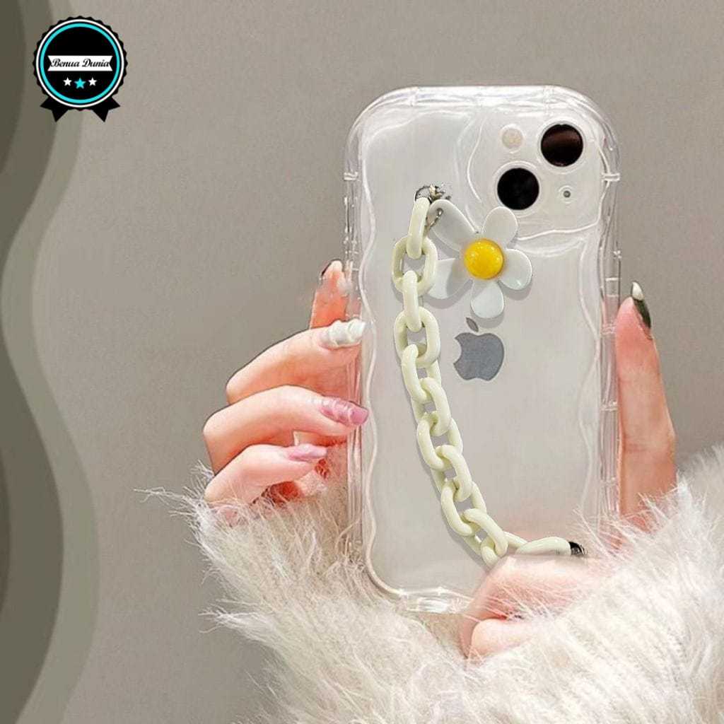 GC115 Melting Clear Daisy Chain White Softcase / Casing Hp for Xiaomi Redmi 15 A5 14T PRO 14c 8 8a P